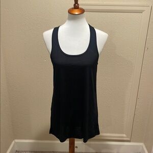 Black Scoop Neck Sleeveless Tank Top